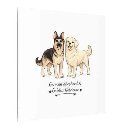 German Shepherd & Golden Retriever Canvas Wall Art