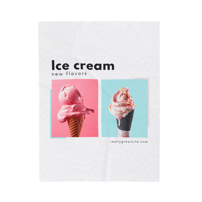 Ice Cream Photo Plush Blanket