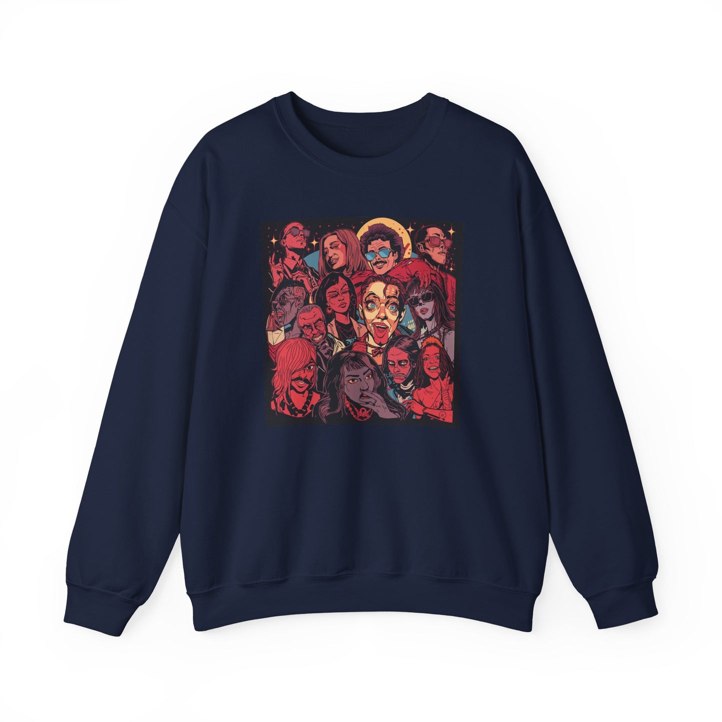 Rock Band Faces Art Sweater | Eco-Limited