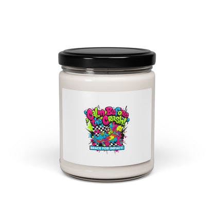 Crash Out Meltdown Candle, Soy Jar Candle, Neon Graffiti Stress Design