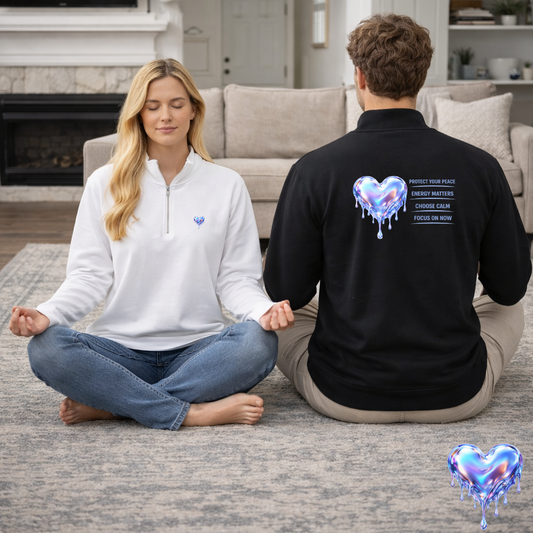 Dripping Heart Message Zip-Up Jacket | Eco-Limited