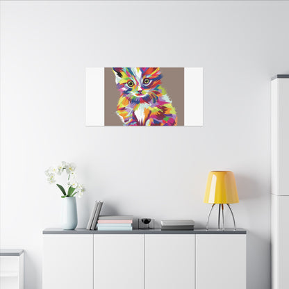 Vibrant Stretched Wall Art for Cat Lovers
