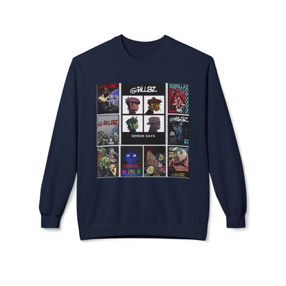 Gorillaz Album Art Collage Graphic Sweatshirt Music Inspired Streetwear