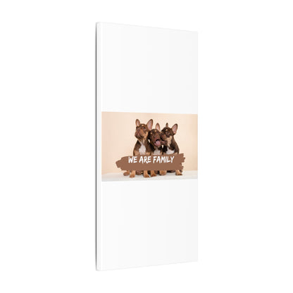 We Are Family French Bulldog Canvas Wall Art