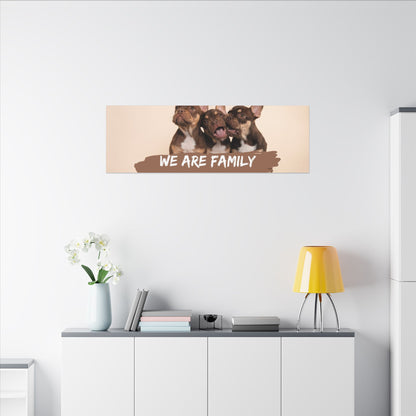 We Are Family French Bulldog Canvas Wall Art