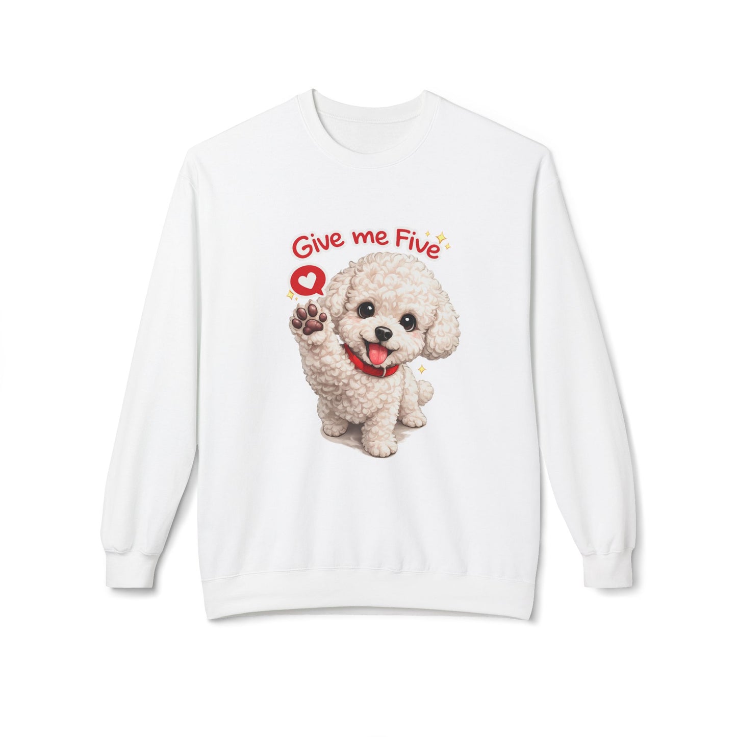 Give Me Five Cute Dog Sweatshirt | Eco-Limited