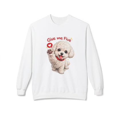 Give Me Five Cute Dog Sweatshirt | Eco-Limited