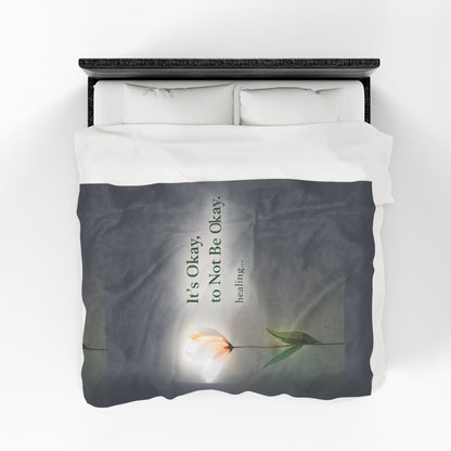 It’s Okay to Not Be Okay Healing Quote Blanket | Eco Limited