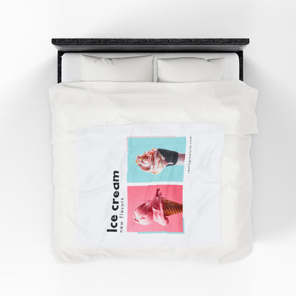 Ice Cream Photo Plush Blanket