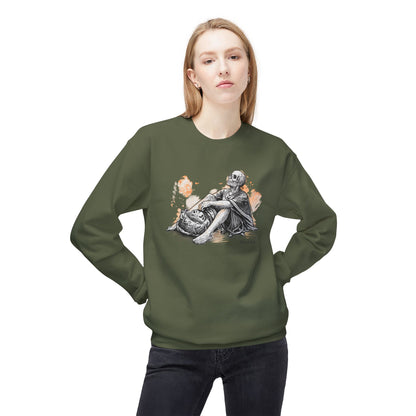 Skeleton Contemplation Sketch Sweatshirt | Eco-Limited