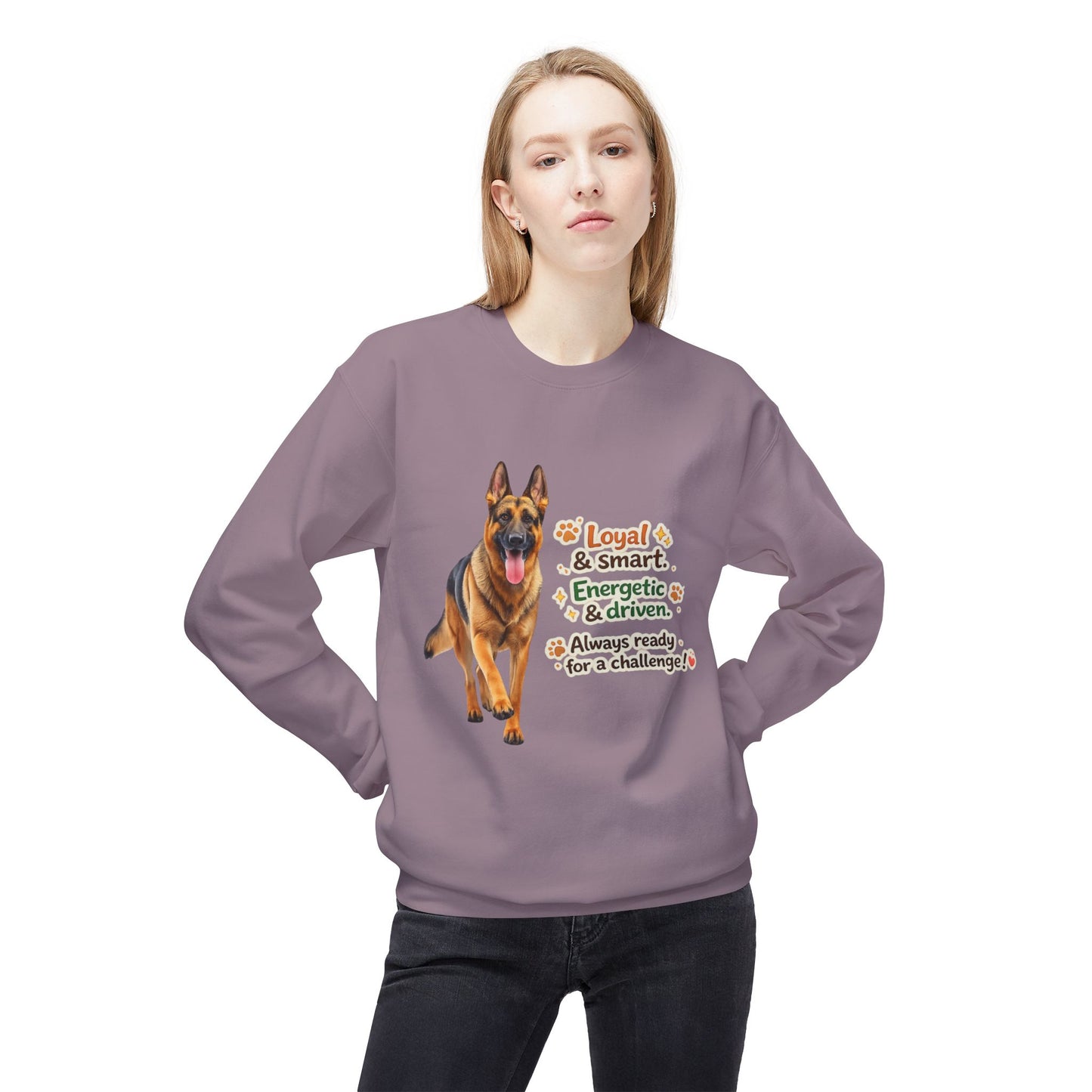 German Shepherd Character Sweatshirt | Eco-Limited