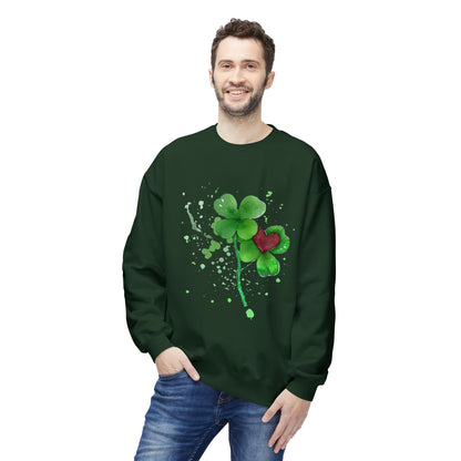 Lucky Love Clover Watercolor Sweatshirt | Eco-Limited