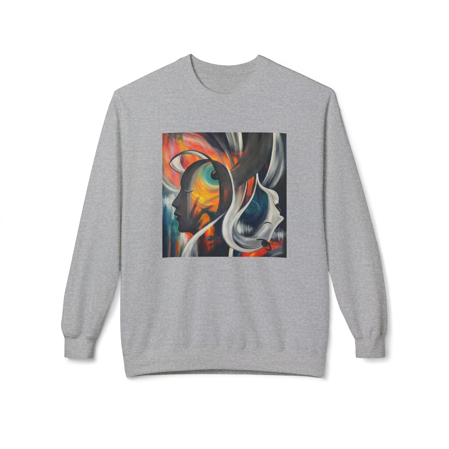 Abstract Expression Portrait Sweatshirt | Eco-Limited