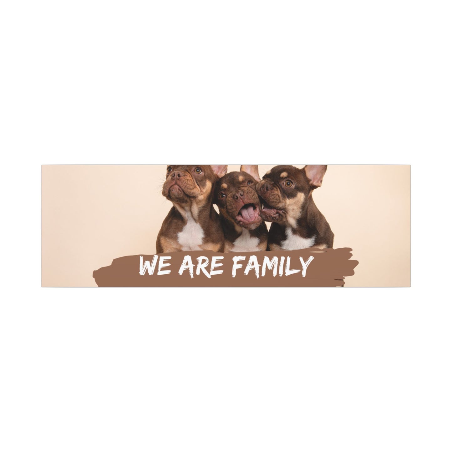 We Are Family French Bulldog Canvas Wall Art