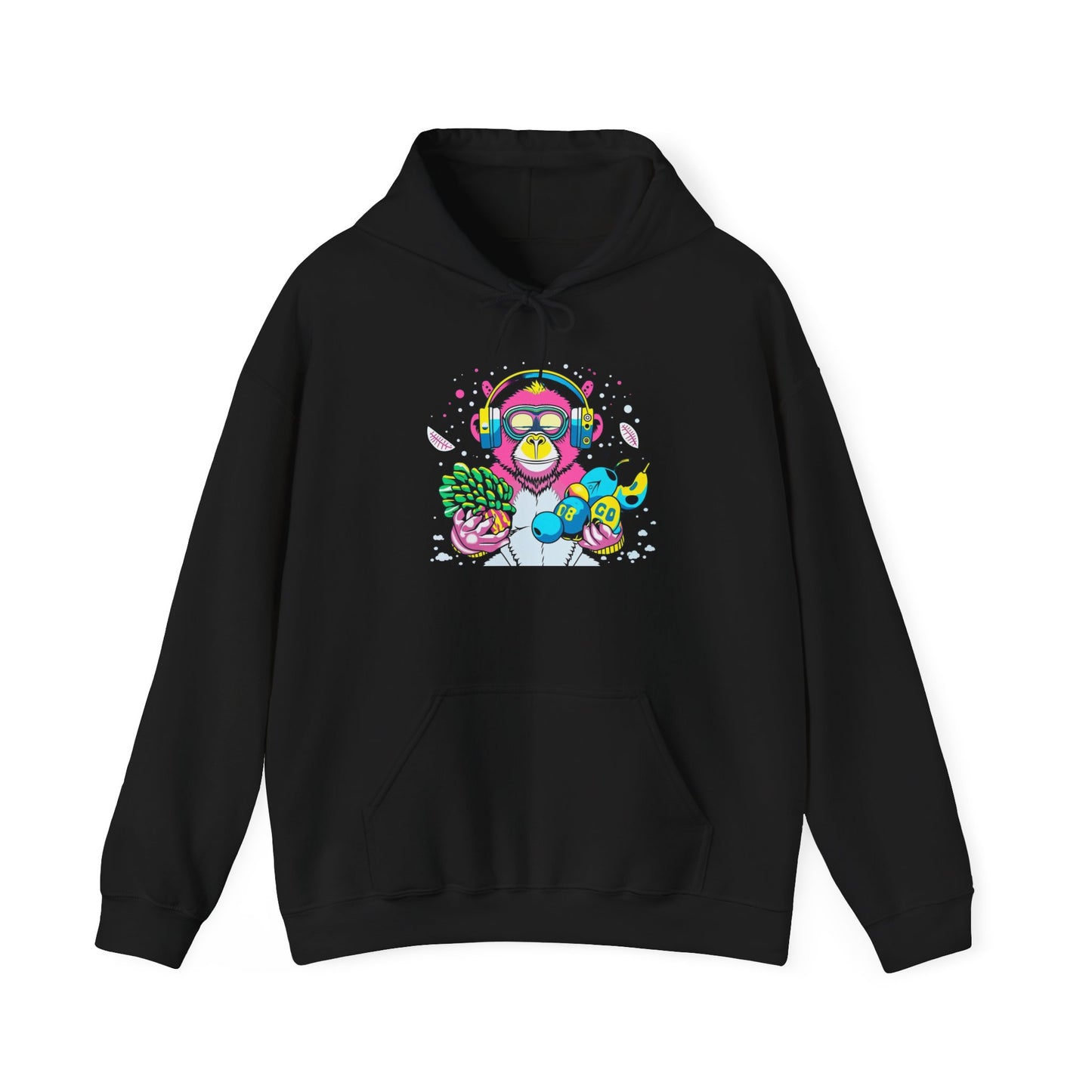 Neon Groove DJ Monkey Hoodie | Eco-Limited