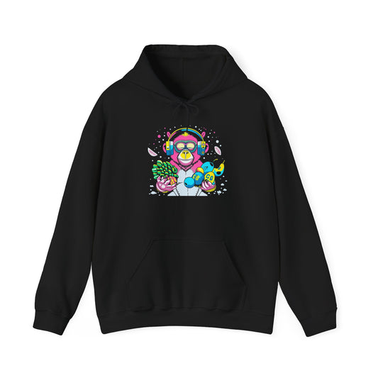 Neon Groove DJ Monkey Hoodie | Eco-Limited