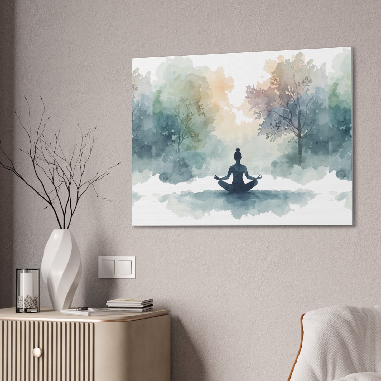 Peace Within Meditation Canvas Wall Art | Eco-Limited