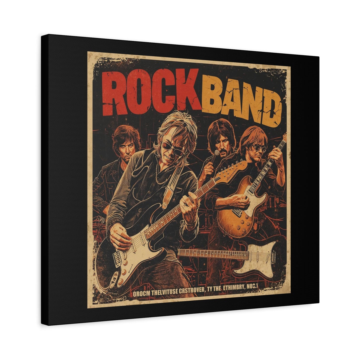 Rock Band Vintage Canvas Wall Art | Eco - Limited