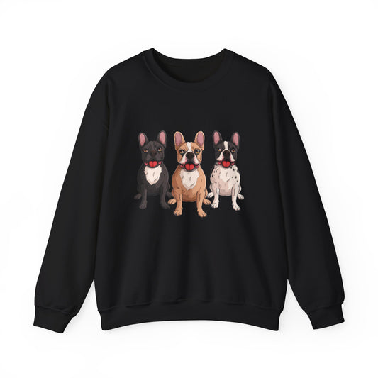 French Bulldog Trio Graphic Sweatshirt|Eco-Friendly - Limited
