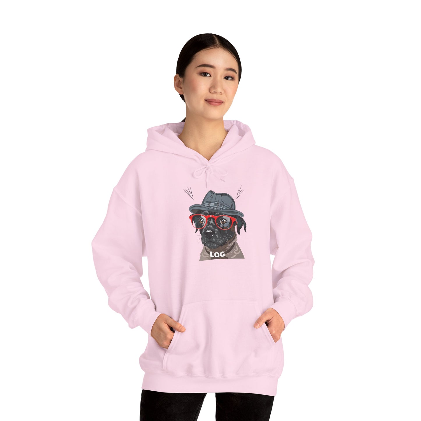 Hipster Pug Illustration Hoodie | Eco-Limited