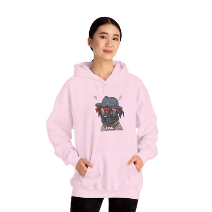 Hipster Pug Illustration Hoodie | Eco-Limited