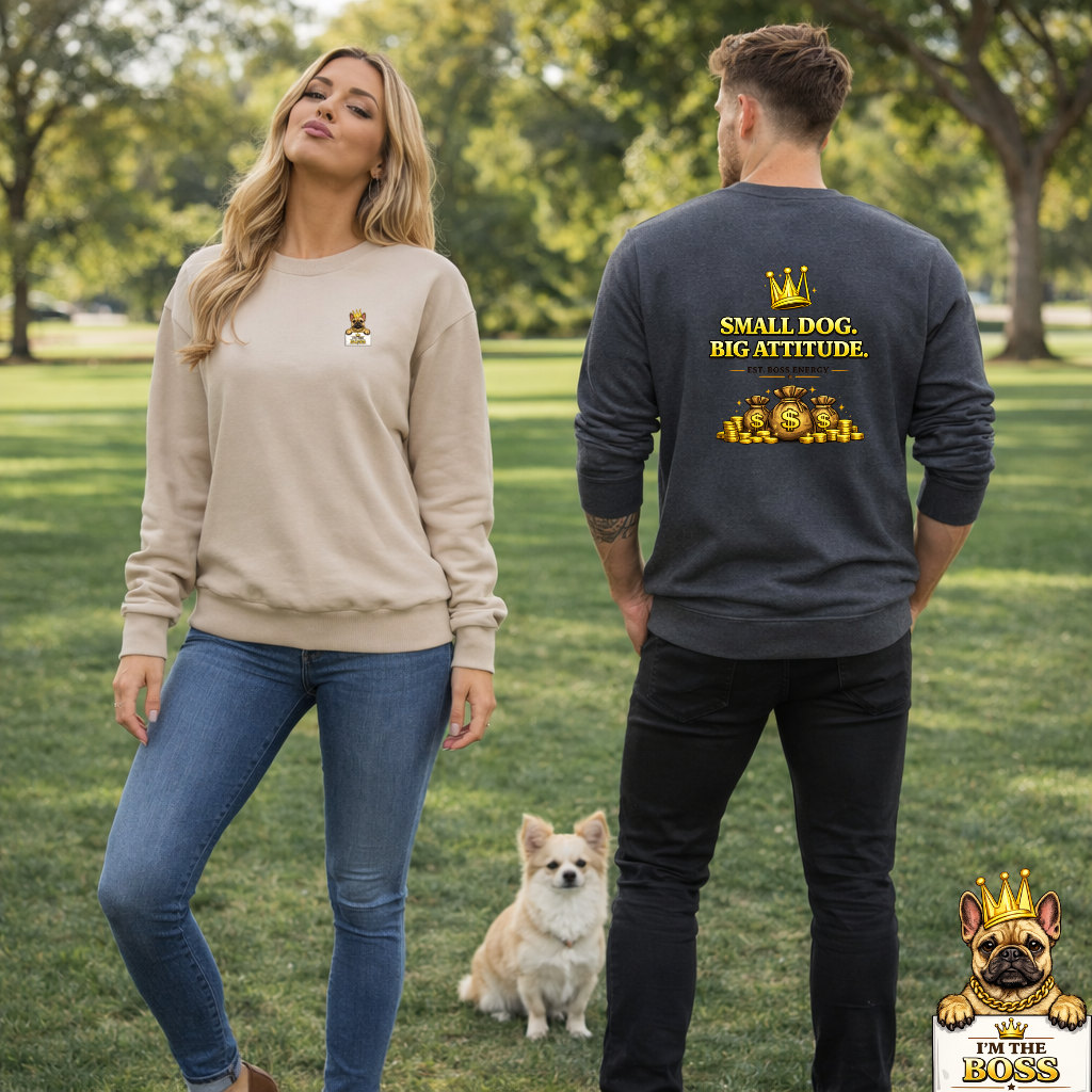 Small Dog Big Attitude Sweatshirt | Eco-Limited