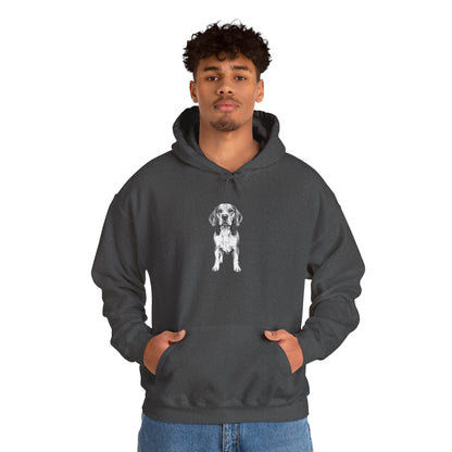 Beagle Sketch Minimal Art Hoodie | Eco-Limited
