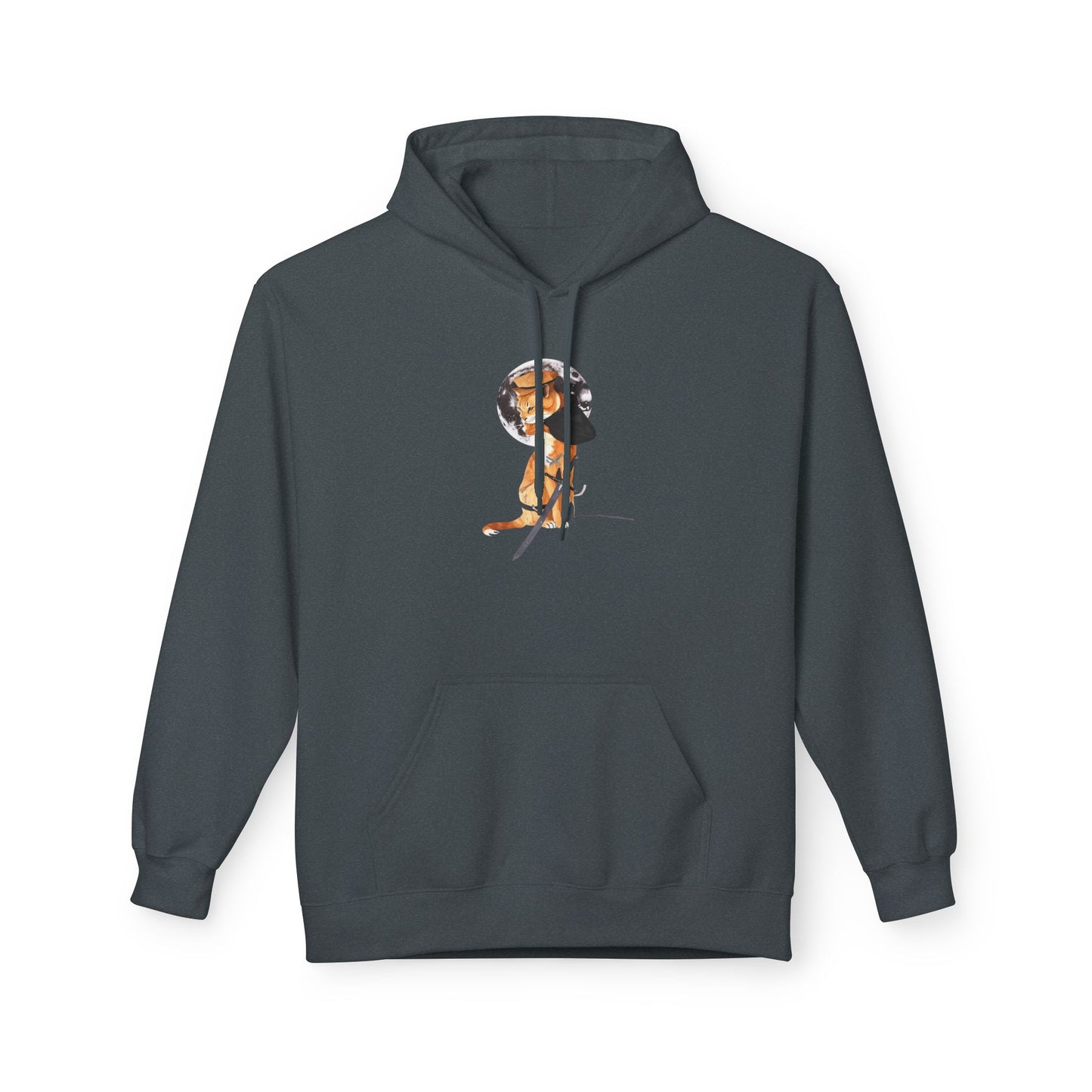 Moonlit Samurai Cat Art Hoodie