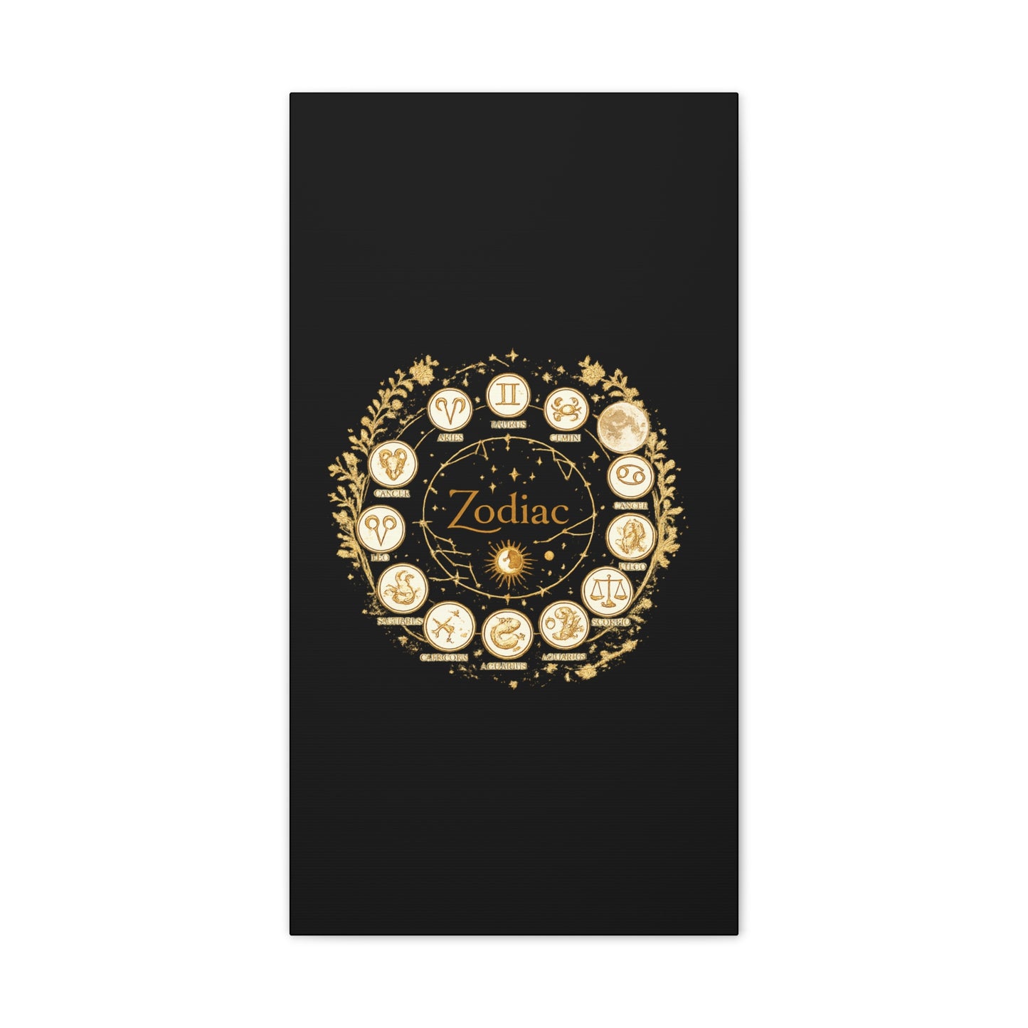 Golden Zodiac Astrology Canvas | Eco-Limited