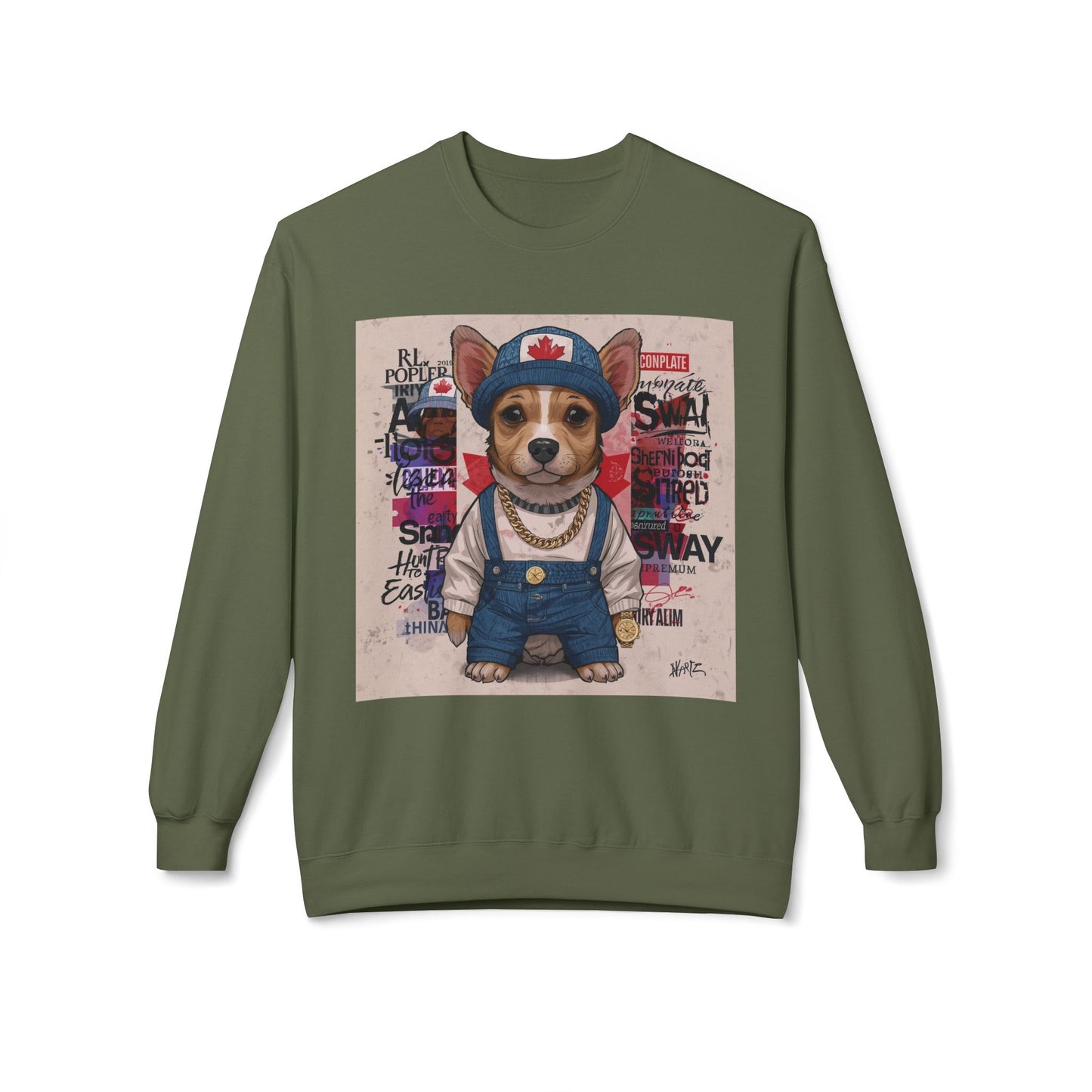 Lucky Street Pup Art Sweater | Eco-Limited