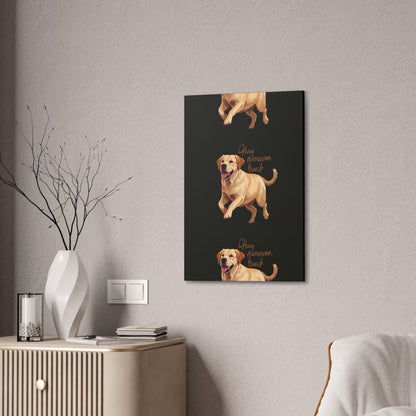 Happy Gamelon Bark Dog Canvas Wall Art | Eco-Limited