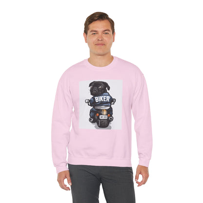 Biker Pug Graphic Sweater | Eco-Limited