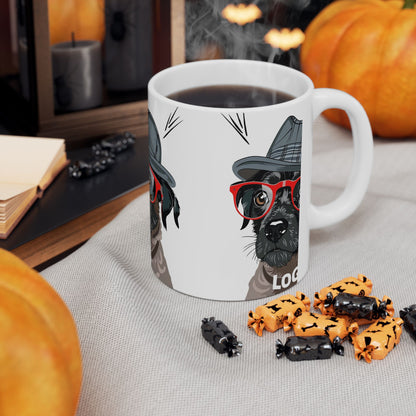 Cute Hipster Dog Ceramic Mug(11oz/15oz)