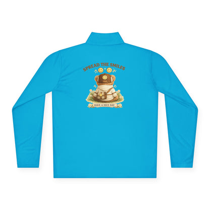Spread the Smiles Bear Zip-Up Sweatshirt | Eco-Limited