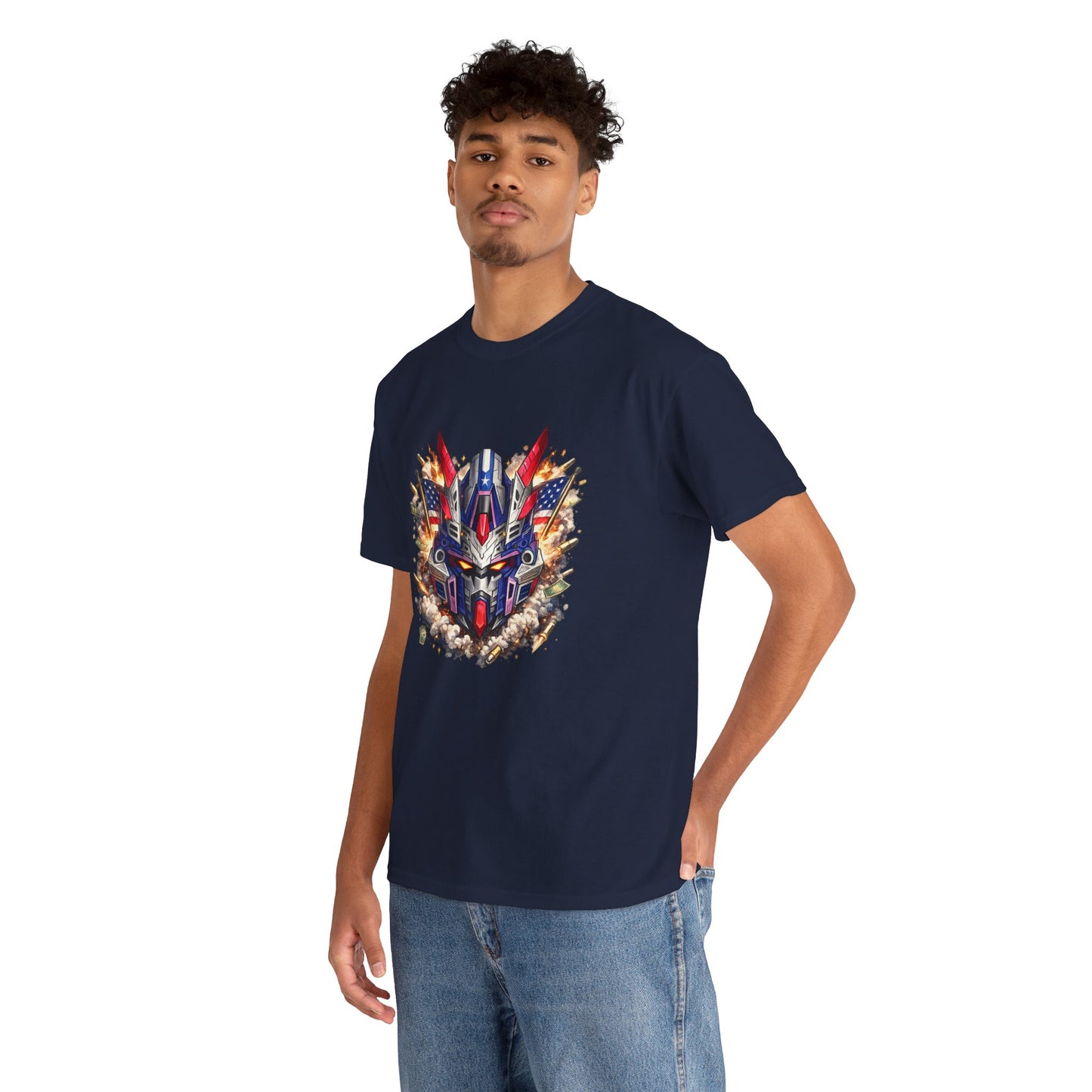 Patriot Mecha Helmet Graphic T-Shirt | Eco - Limited