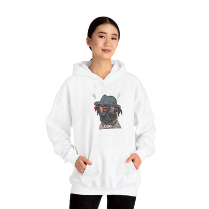 Hipster Pug Illustration Hoodie | Eco-Limited