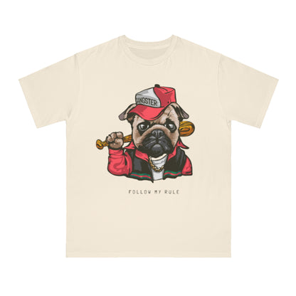 Organic Gangster Pug T-Shirt | Organic-Limited