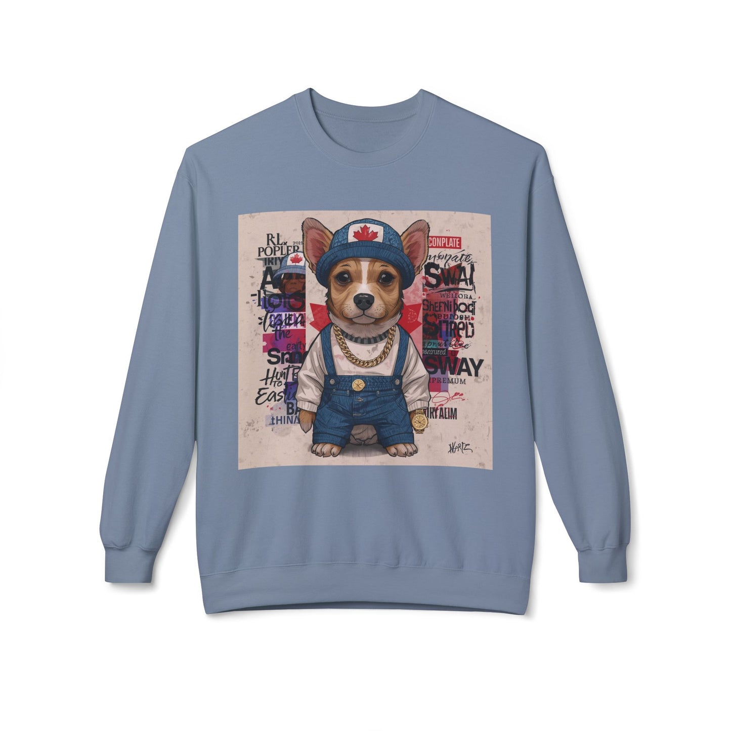 Lucky Street Pup Art Sweater | Eco-Limited