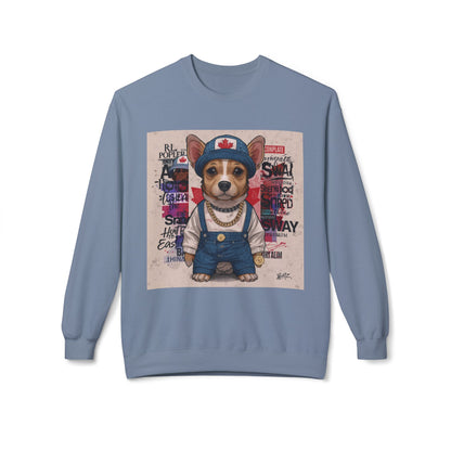 Lucky Street Pup Art Sweater | Eco-Limited