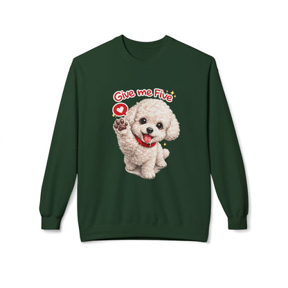 Give Me Five Cute Dog Sweatshirt | Eco-Limited