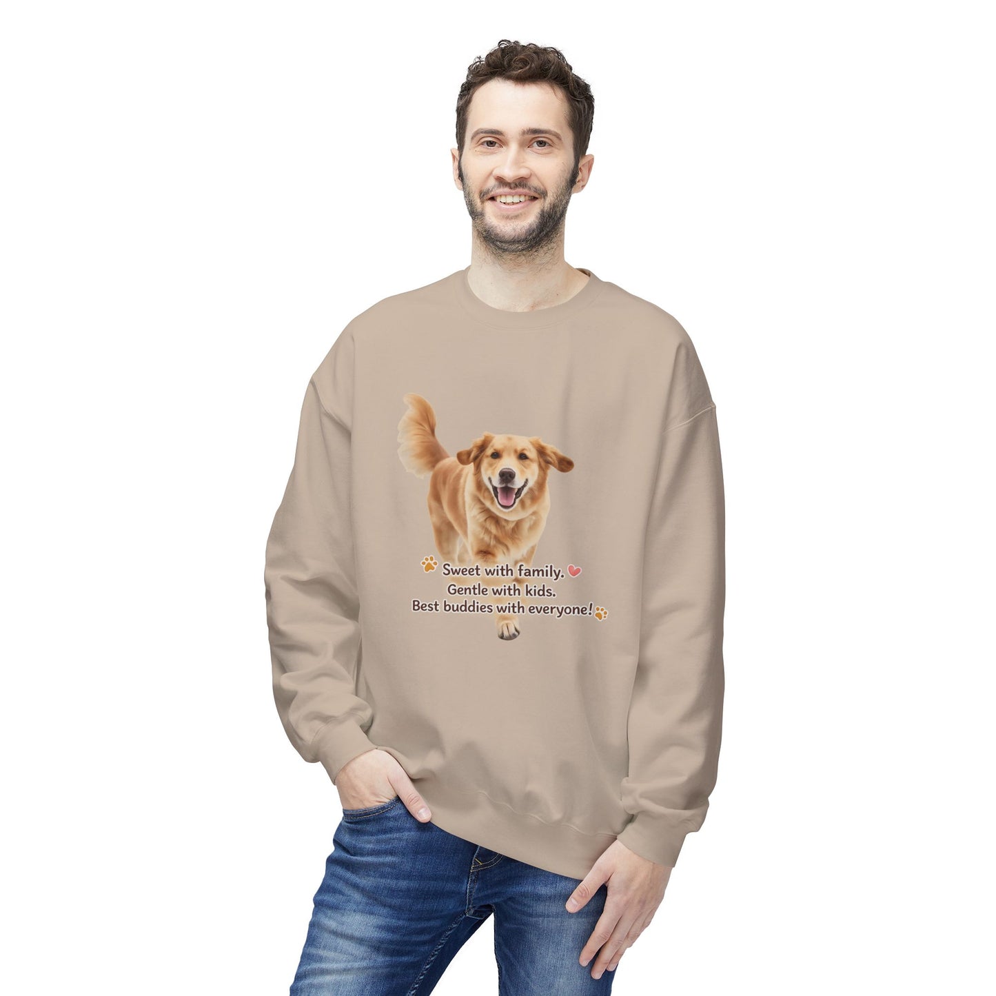 Golden Buddy Character Sweatshirt | Eco-Limited