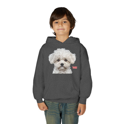 Cute White Puppy Face Youth Hoodie|Eco-Friendly - Limited