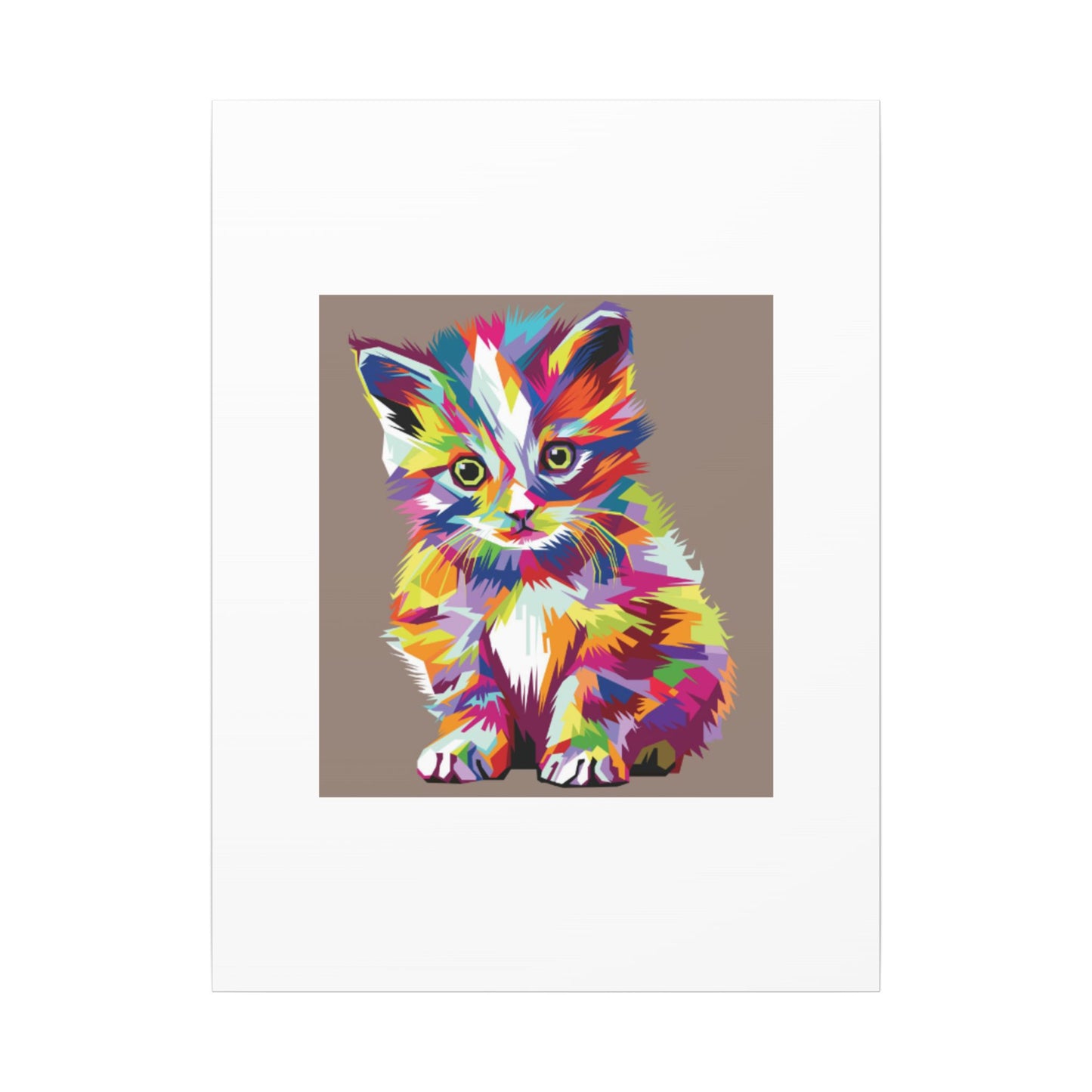 Vibrant Stretched Wall Art for Cat Lovers