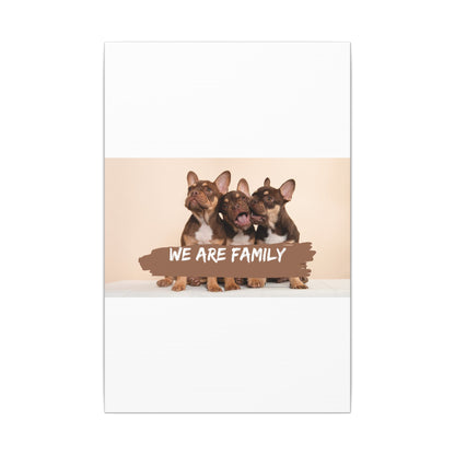 We Are Family French Bulldog Canvas Wall Art