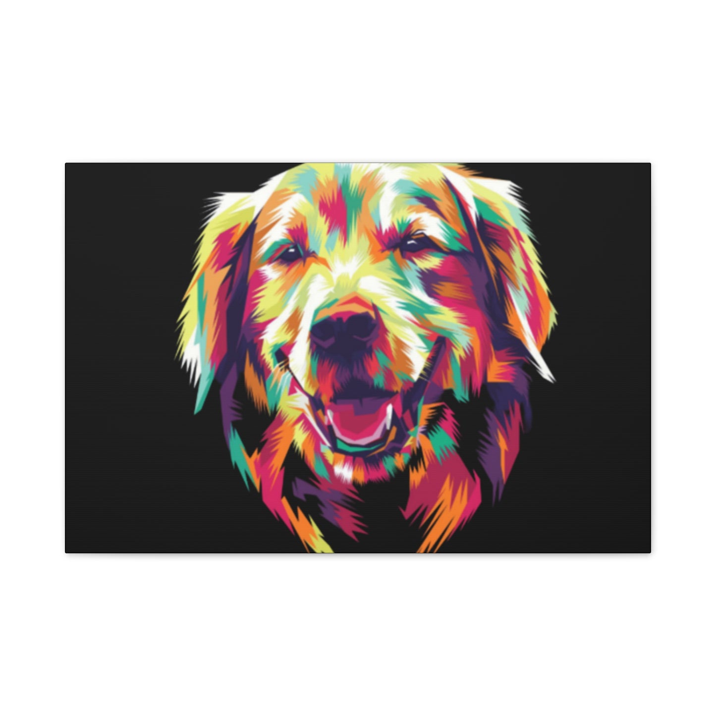 Color Burst Golden Smile Canvas | Eco-Limited