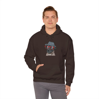 Hipster Pug Illustration Hoodie | Eco-Limited