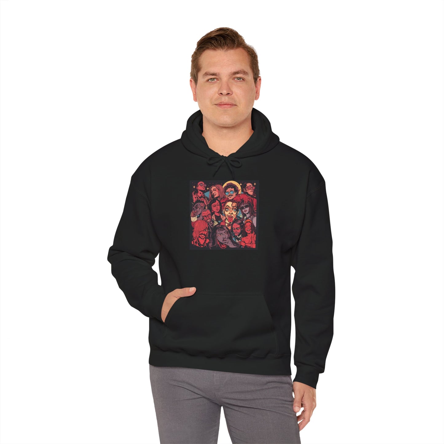 Street Pop Art Hoodie Bold Graphic Urban Fashion Unisex Pullover