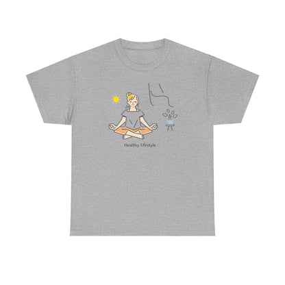 Healthy Lifestyle Illustration T-Shirt | Eco-Limited