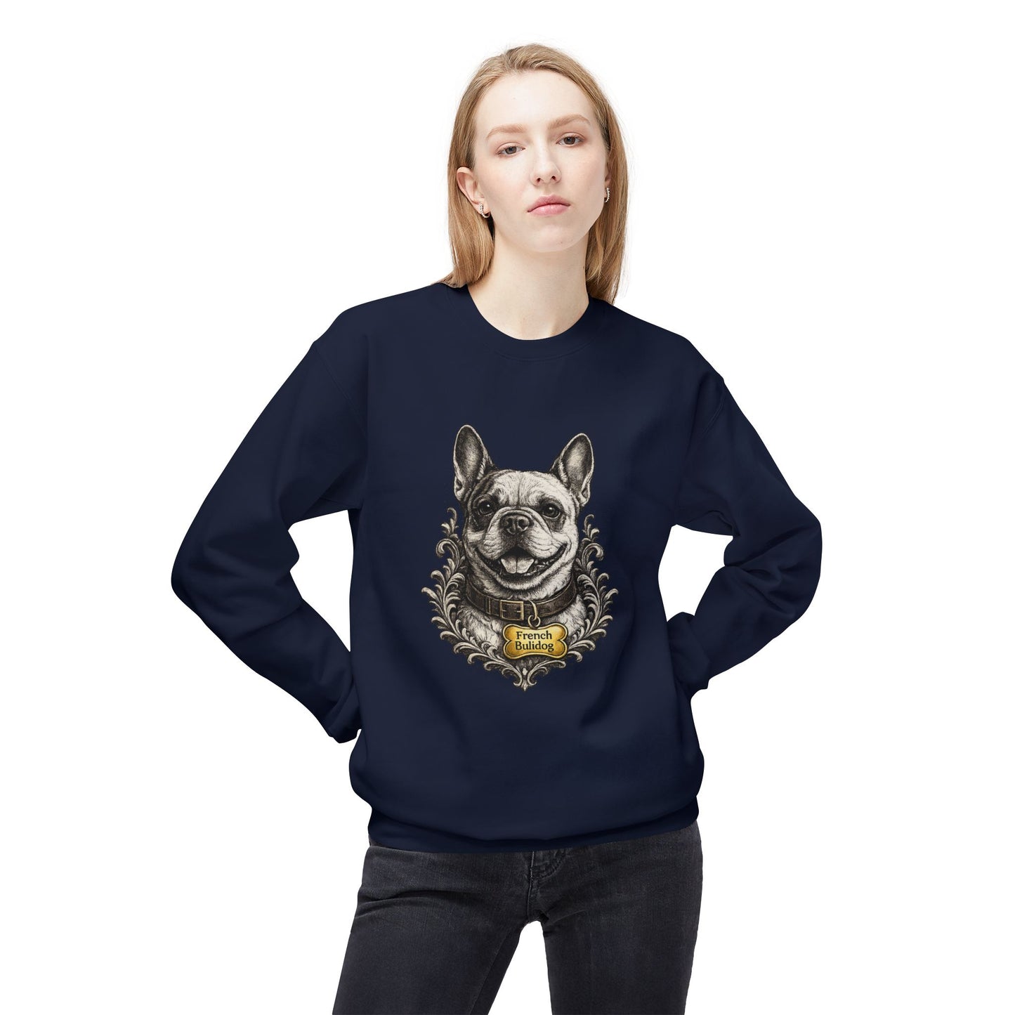 French Bulldog Ink Drawing Sweatshirt | Eco-Limited