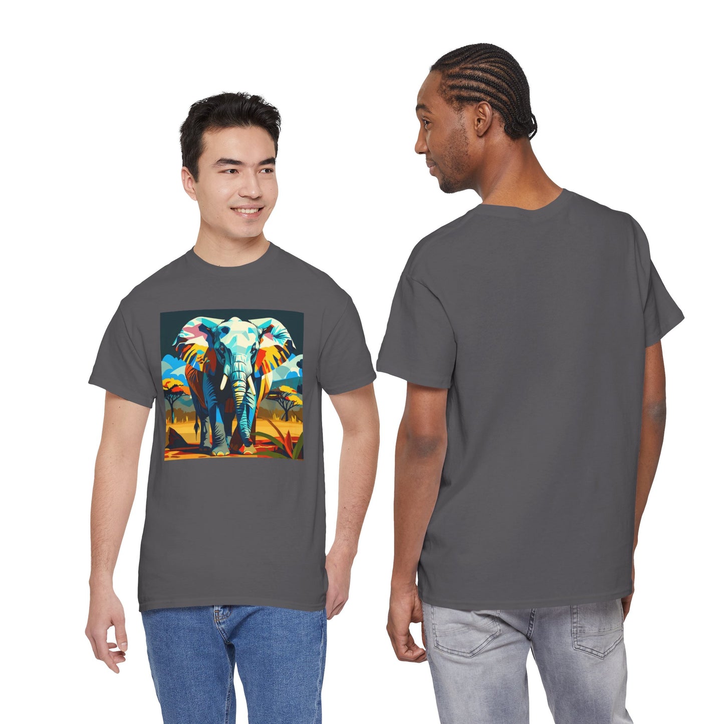 Colorful Elephant Art T-Shirt | Eco-Limited